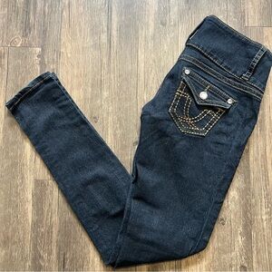 Five Women’s Boot Cut Dark Wash Denim Pants Skinny Leg Jeans Size 1